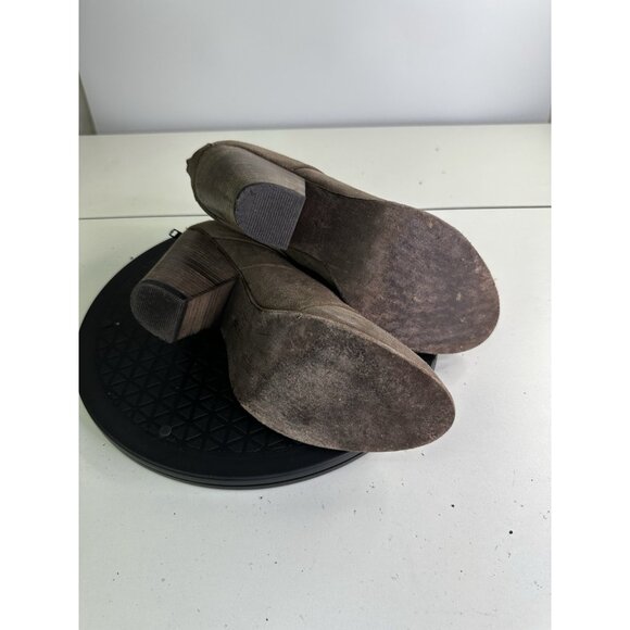 STEVE MADDEN "Arrena" Leather Suede Tan Boots Booties Size 10M - Picture 9 of 9